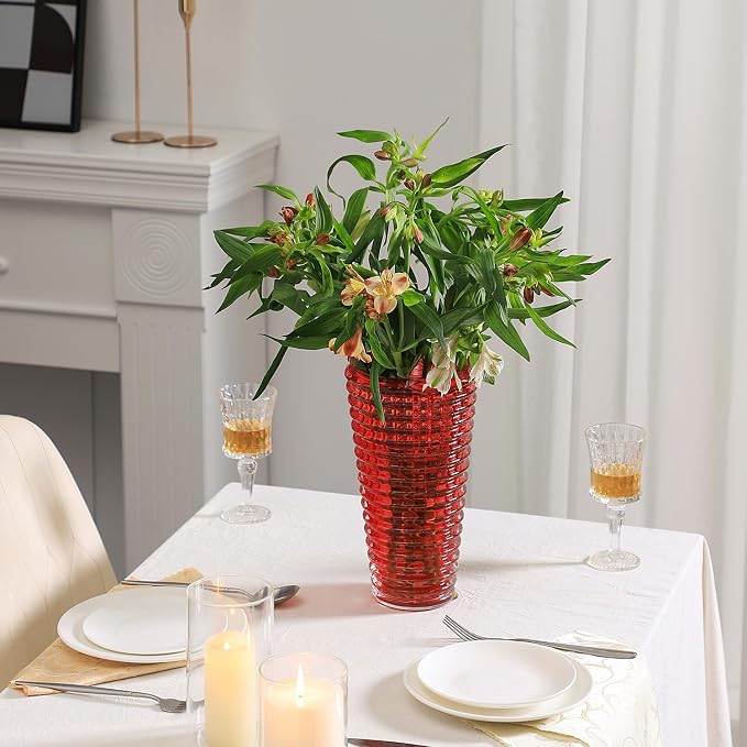 MCMCNCUIU Large Crystal Vase for Flowers, Large Glass Vases, Modern Decorative - Image 2