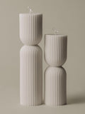 LAWA Hourglass Pillar Candle by LAWA+Candles