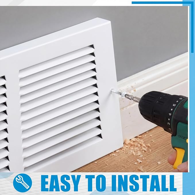 Lewtemi 2 Pack Baseboard Return Air Grille 30" x 6", Steel HVAC Vent Cover - Image 4