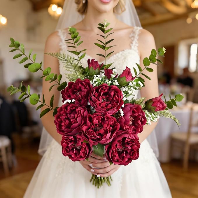 3PCS 22in Peonies Artificial Flowers, Real Touch Latex Peonies | Lifelike Large - Image 6