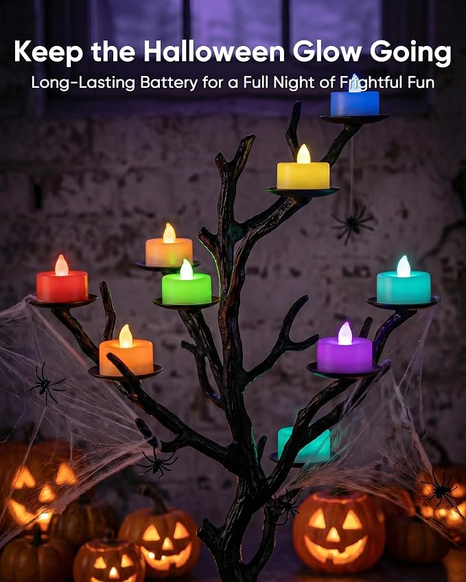 Homemory 12-Pack 7-Color Changing Flameless Tea Light Candles, 200+ Hours | LED - Image 7
