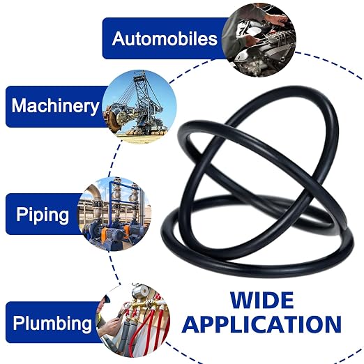 407 Pieces SAE Universal O-Ring Kit, Buna-N 70A, Rubber Seals O Rings, - Image 3
