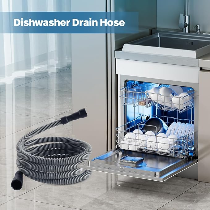 Elyfree 10 FT Dishwasher Drain Hose, Flexible Dishwasher Discharge Hose - Image 5