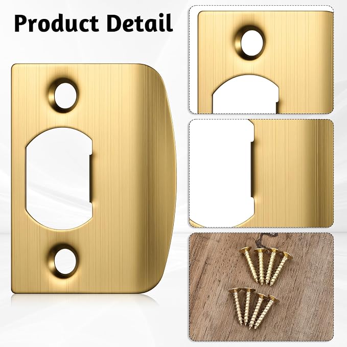 4 PCS Door Strike Plate, 2.16 X 1.77 Inch Door Plates - Image 4