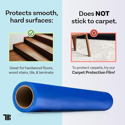 TapeManBlue Floor Protection Film, Made in USA, Painting and Construction - Image 2