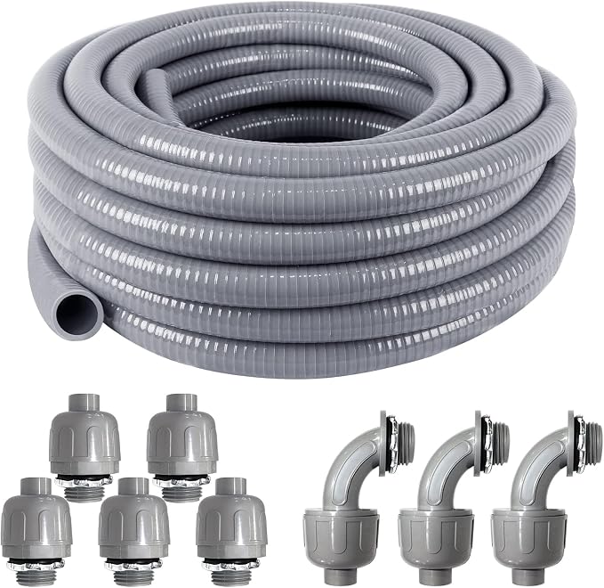 3/4 Inch 25ft Electrical Conduit Kit UL Certification, 3/4 Flex Conduit | by ANSGERY