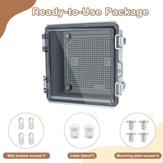 NineLeaf 6x6x4 Outdoor Electrical Box IP67 Weatherproof Junction Box, - Image 6