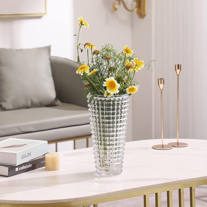 MCMCNCUIU Large Crystal Vase for Flowers, Large Glass Vases, Modern Decorative - Image 2