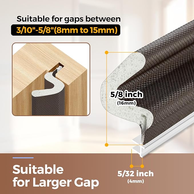 Weather Stripping Door Seal, 20 FT Kerf Foam Strip - Image 4
