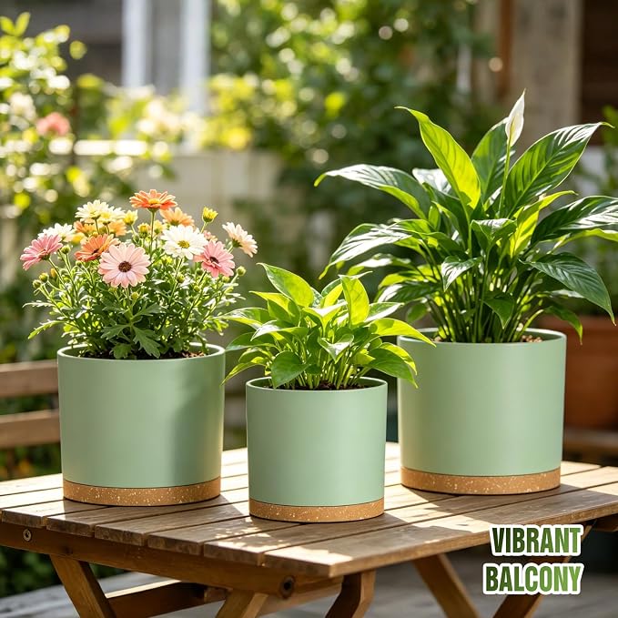 10/9/8 Inch Plant Pots 3 Pack, - Image 7