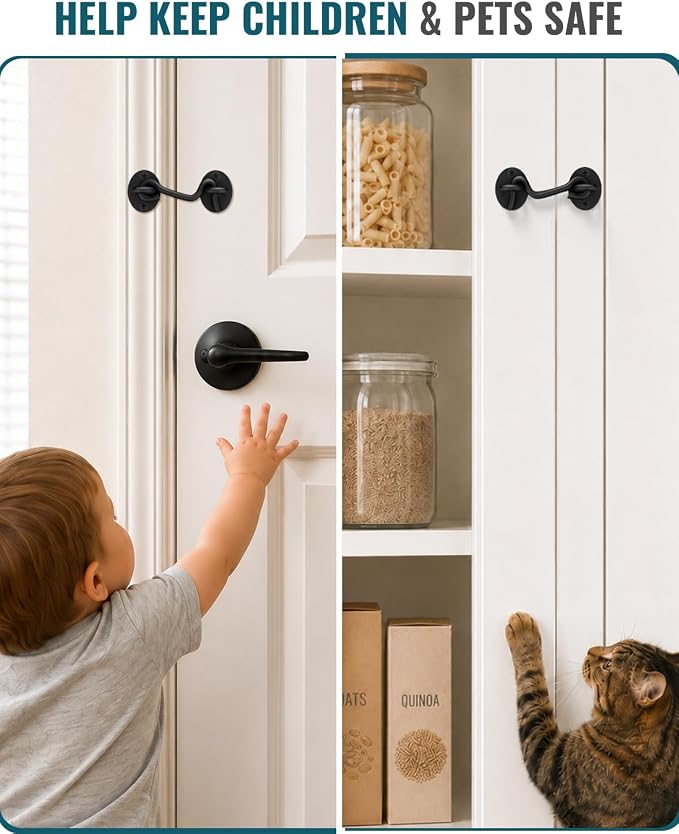 Sliding Barn Door Lock Gate Latch Hook and Eye Latch Screen Door Hardware | 1 - Image 5
