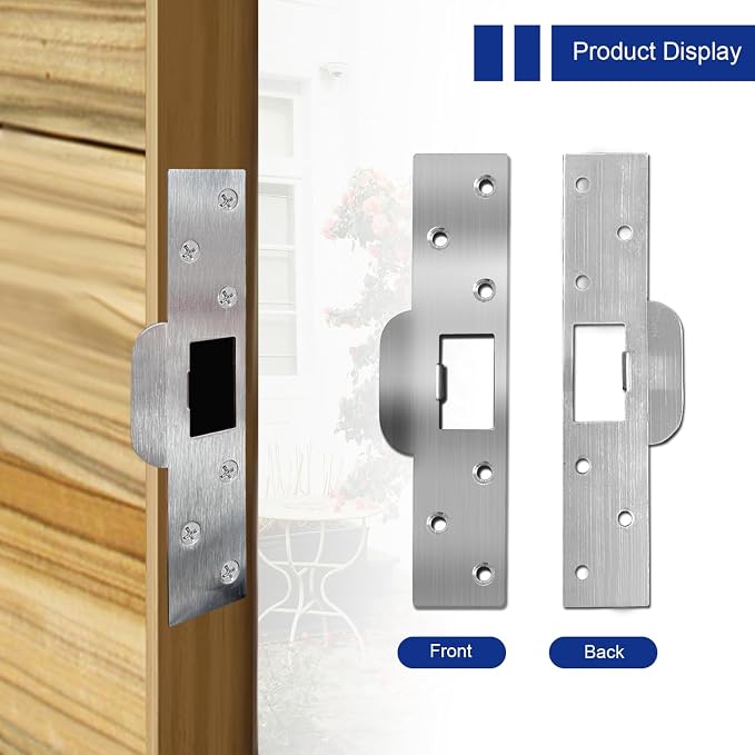 U 9476 Security Latch Strike, Extra Long Door Strike Plate 7", Reinforced - Image 2