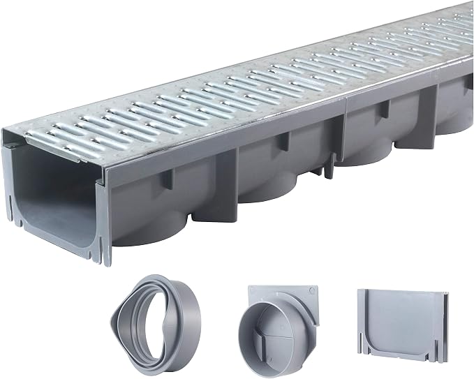 URA WATER - Model UA-100 - Drainage Trench Set - Channel Drain - 1 x 39" Long by URAWATER