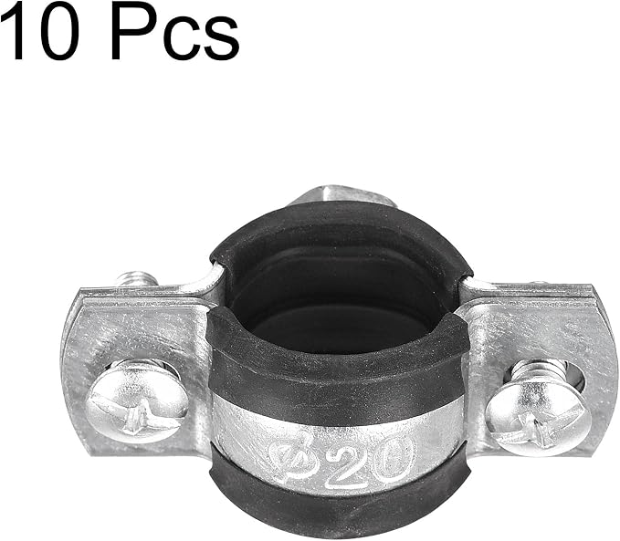 uxcell Adjustable Pipe Bracket Clamp, 3/4" Wall Ceiling Mount Iron Pipe Strap - Image 4