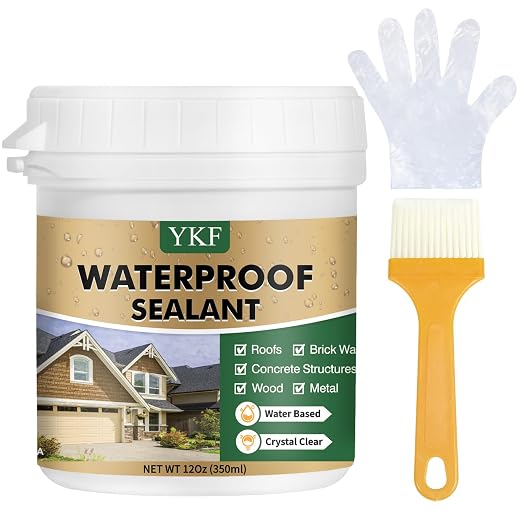 YKF Transparent Waterproof Sealant 12 Oz, Indoor & Outdoor by ProResultsDIYEase