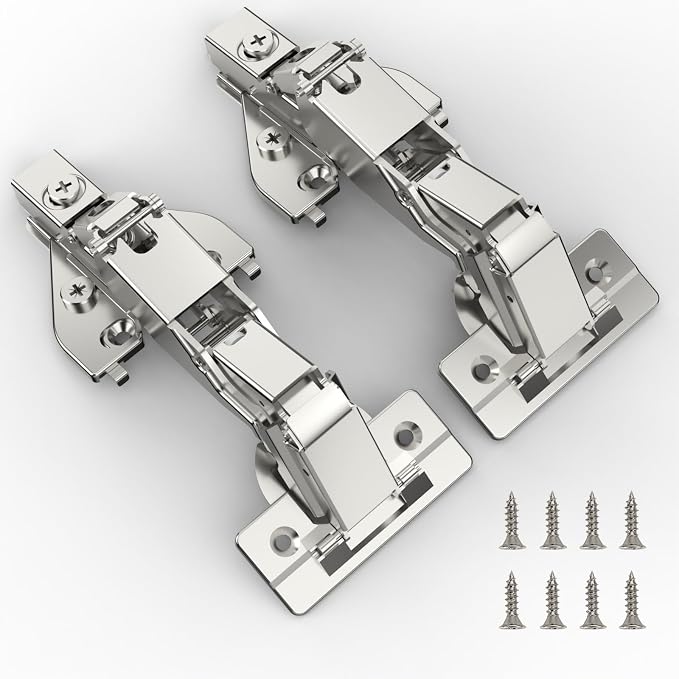 Furniware 4 Pack 2 Pair 165 Degree Lazy Susan Hinges Full Overlay Concealed - Image 7