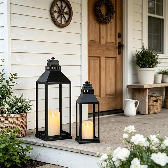 Decorative Lanterns Indoor Outdoor, Timer Remote Control - Image 3