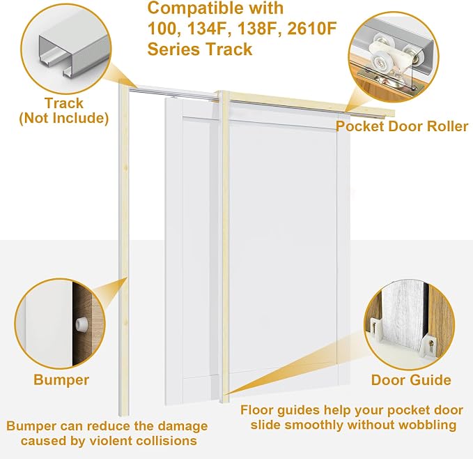 2 Pack Pocket Door Rollers Replacement - Image 6