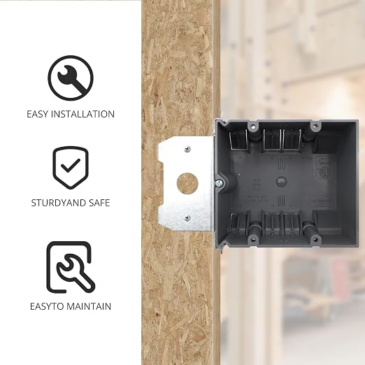 2-Gang Adjustable PVC Electrical Box, ETL Listed - Image 4