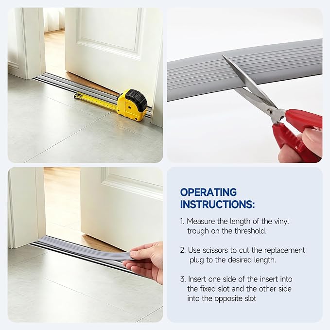 2 Pcs 36 Inch Vinyl Replacement Door Draft Stopper - Image 5