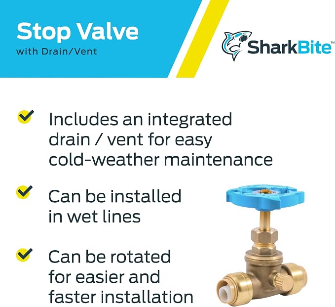 SharkBite 1/2 Inch Stop Valve - Image 4