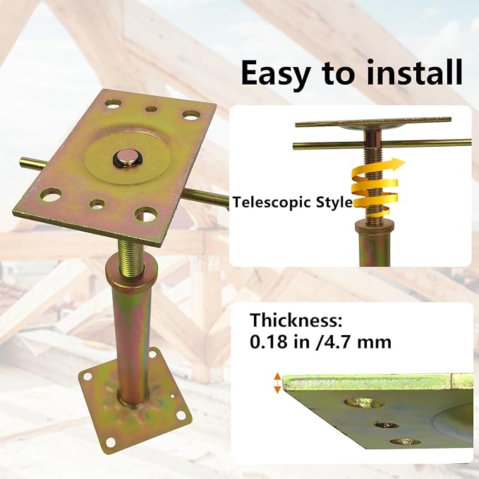 11" - 16" Adjustable House Floor Jack Post Screw Home - Image 7