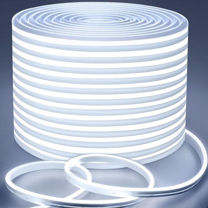 Lamomo LED Strip Lights, 100ft White Dimmable Neon LED Rope Lights, 24V by Lamomo