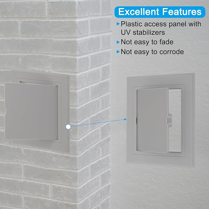 PATIKIL 5x5 inch Removable Hinged Access Panel, ABS Plumbing Access Doors Easy - Image 3