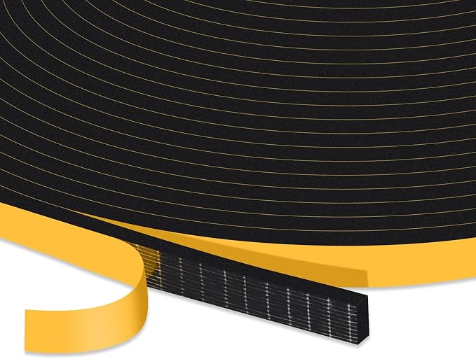 Thin Foam Tape, Windows & Small Gaps, Blocks Draft, Strong Adhesive | Reduces by Trisiki