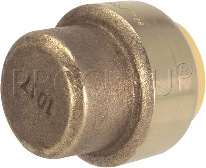 PROCURU 3/4-Inch PushFit End Cap, Push-to-Connect Plumbing Brass Fitting - Image 4
