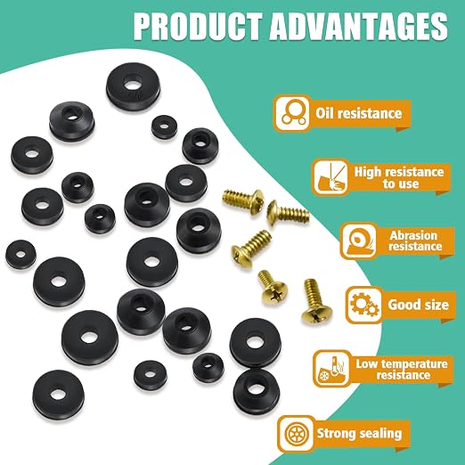 XBVV 106 PCS Faucet Washer Assortment Kit - Image 5