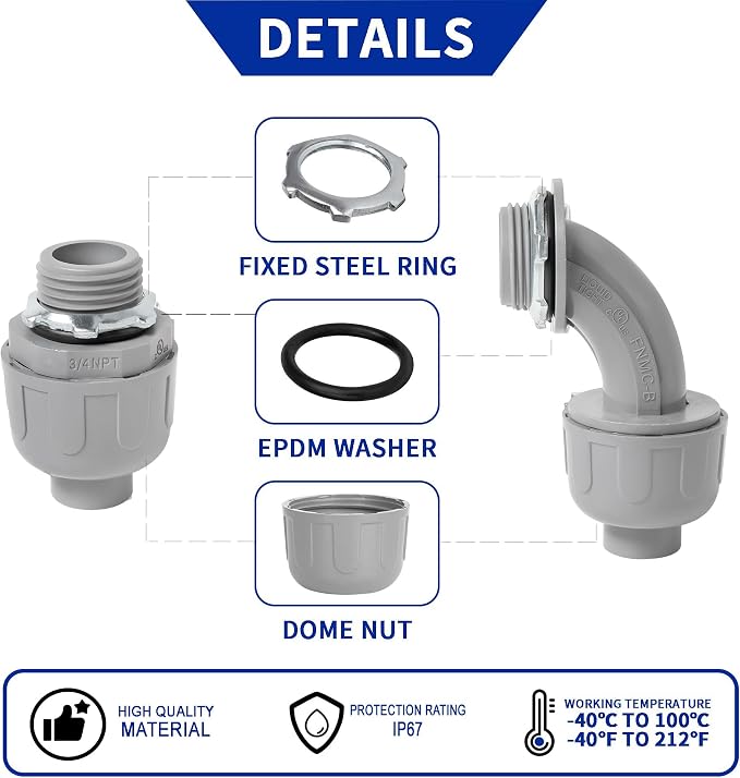 Yariwiz Flexible Electrical Conduit Liquid Tight PVC Conduit Kit - Image 6