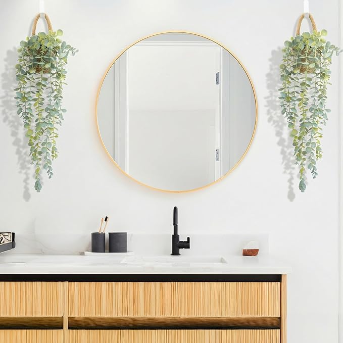 Fake Hanging Plant Decor Indoor, Eucalyptus Artificial Faux Plants in Wall - Image 4