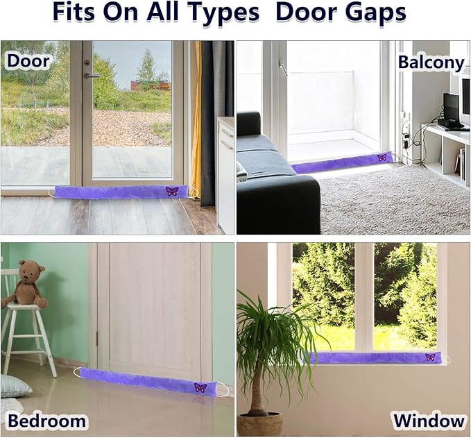 Decorative Weighted Under Door Draft Stopper 36 Inch, Heavy Duty Door Draft - Image 7