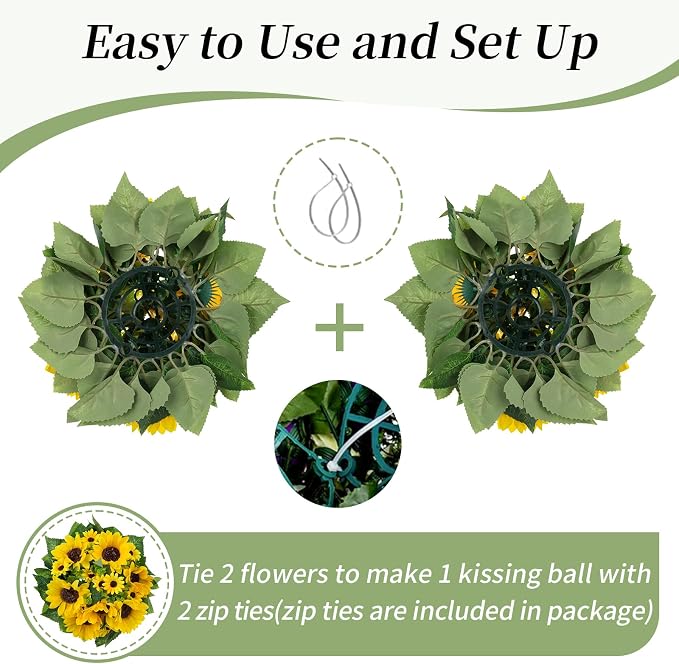 BLOSMON Fake Sunflowers Flower Centerpieces - Image 4