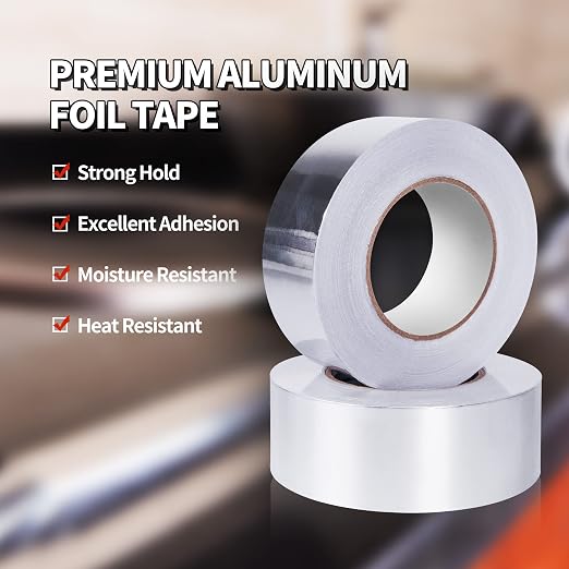 TAPEBEAR Aluminum Foil Tape Silver Air Duct Tape 3" x 50Yard | Withstand 176℉ - Image 2