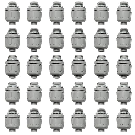 Conduit Connectors, 1/2 Inch, Non-Metallic, by HDHAODA