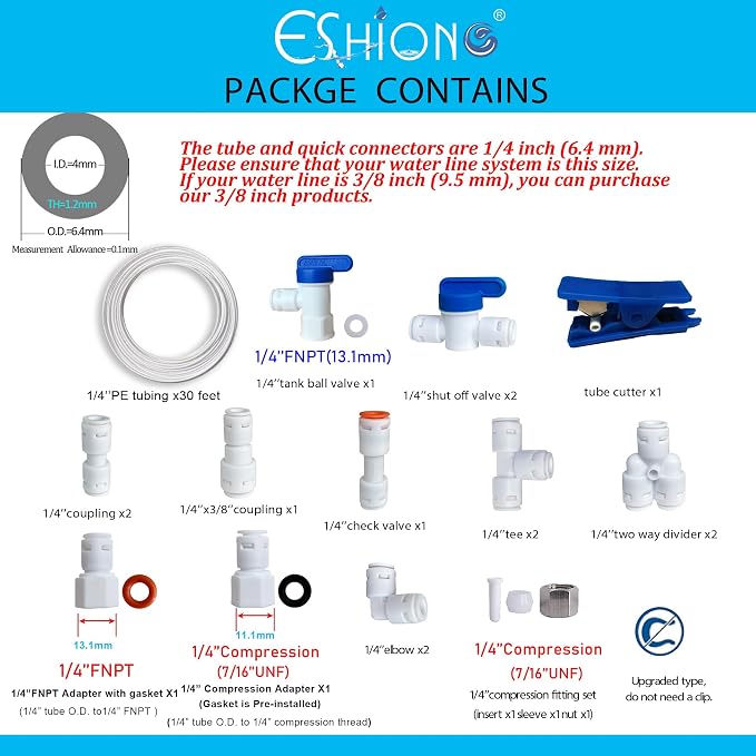 NSF Certified 1/4" O.D. Push to Connect Fittings - Image 2