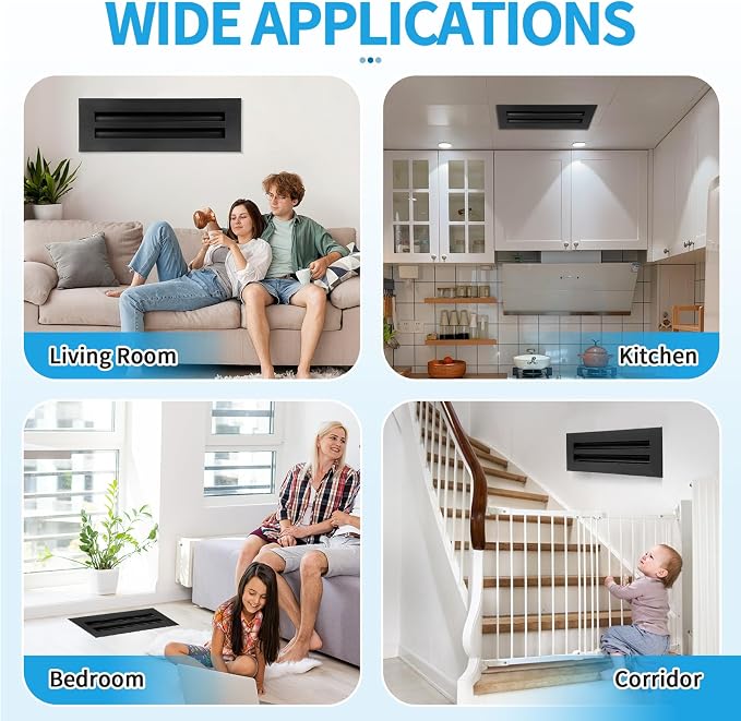 20x4 Modern AC Vent Cover, Decorative Air Vent Register Grille - Image 6