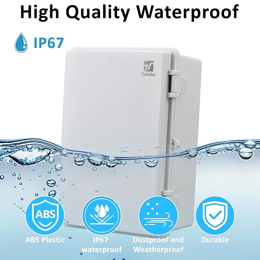IP67 Waterproof Junction Box for Outdoor, 11.4"x7.5"x5.5" | Heavy Duty ABS - Image 4