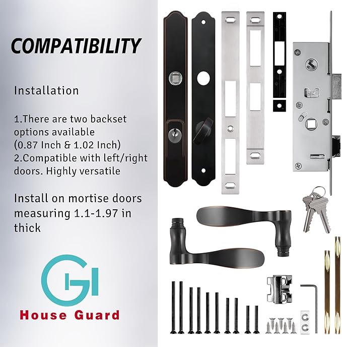 House Guard Oil Rubbed Bronze Storm Door Handle Set - Image 6