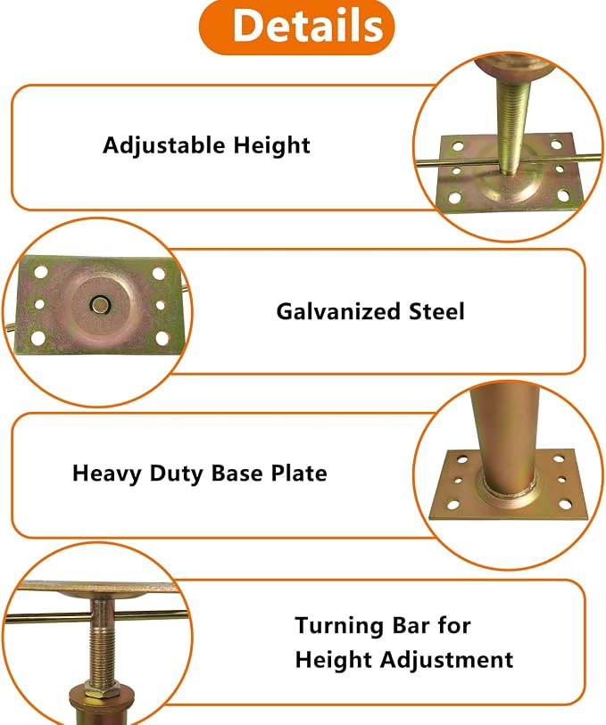 Adjustable House Jacks Floor Joist Support 19.7"-35.8" - Image 4