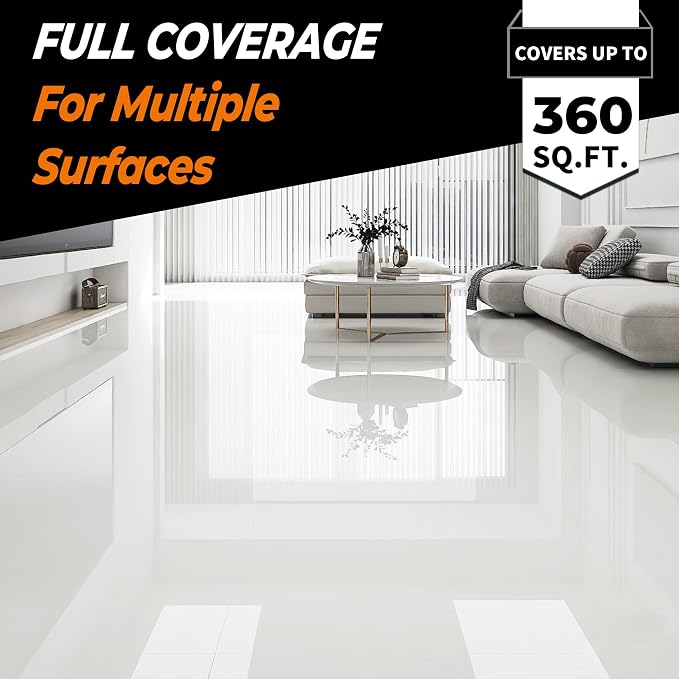 Floor Paint, Indoor Epoxy Floor Coating, 1 Gallon, Household Tile Color - Image 3