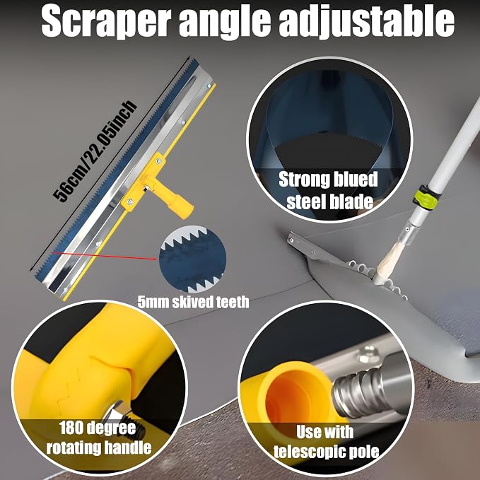 Self Leveling Cement Tool Kit, Epoxy Flooring Tool Kit, Self-Leveling Rake - Image 3