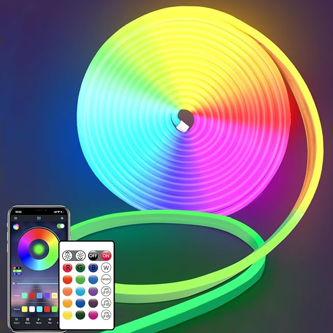 segrass 16.4FT DC24V RGB LED Neon Rope Lights by segrass