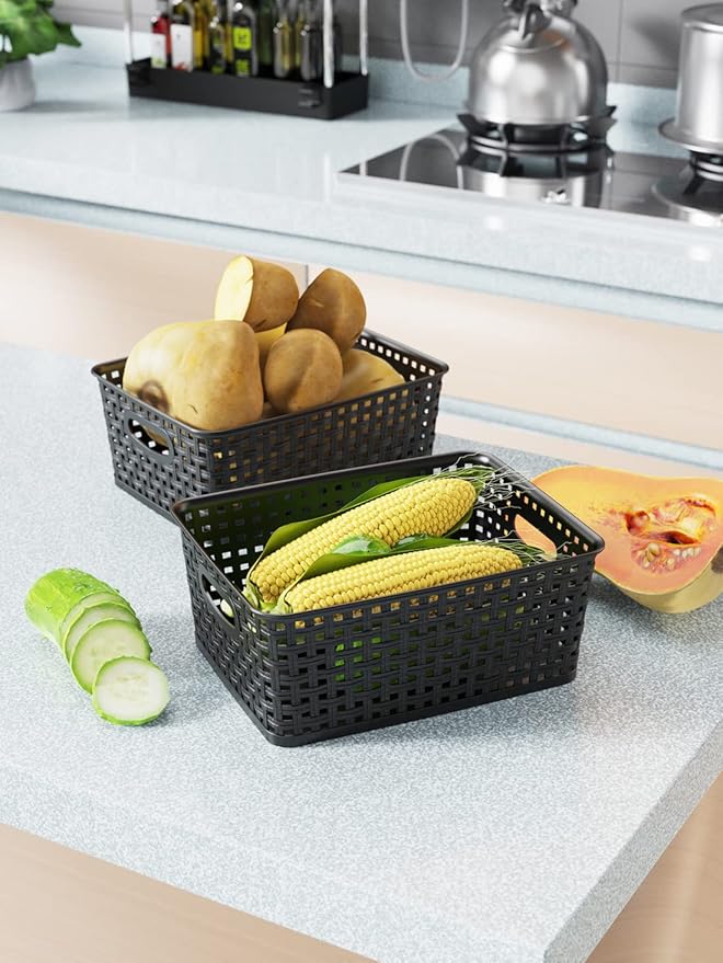 WYT Woven Storage Organizer Basket, 10.1 x 7.55 x 4.1 - Image 5