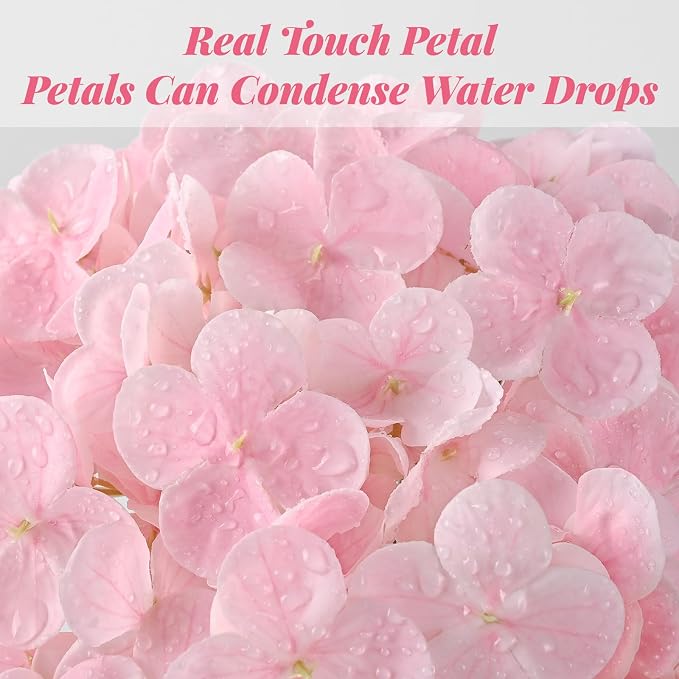 3Pcs 21in Latex Real Touch Hydrangea Artificial Flowers | Lifelike Large - Image 3