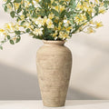 11.02 Inch Tall Vintage Ceramic Flower Vase, Rustic Farmhouse Vase by BLLOOO