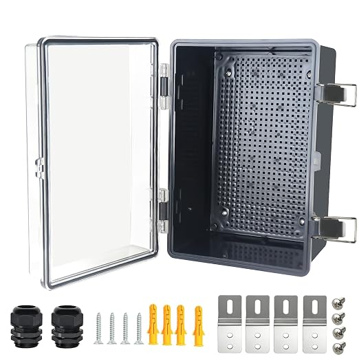 Electrical Junction Box, IP67 Waterproof Outdoor Box ABS Plastic Enclosure by Qukipet