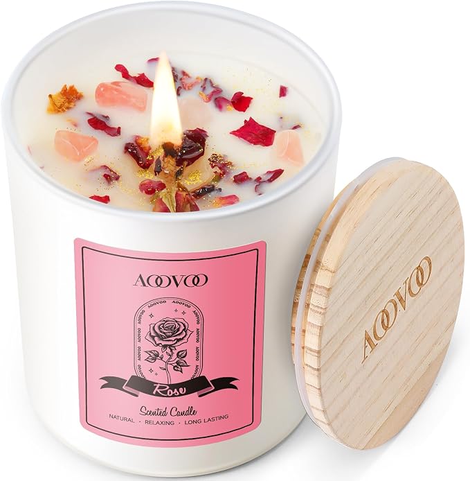 AOOVOO Rose Scented Candles for Women by AOOVOO